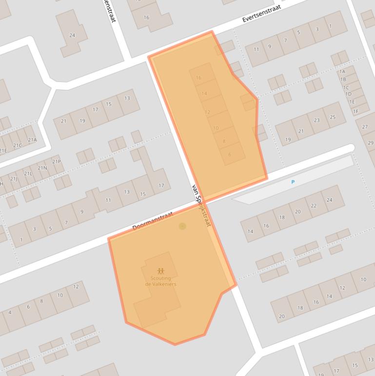 Kaart van postcodegebied 4371BG.