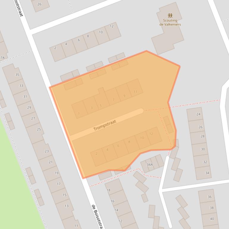 Kaart van postcodegebied 4371BN.