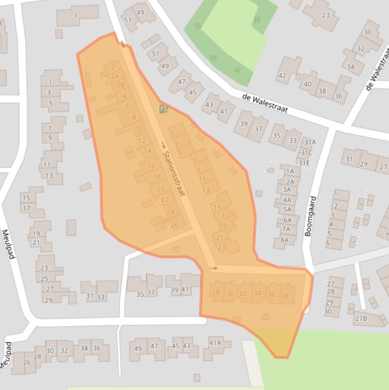 Kaart van postcodegebied 4371BT.