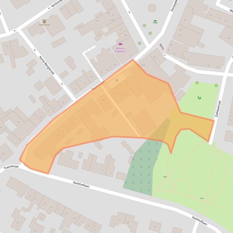 Kaart van postcodegebied 4371BV.