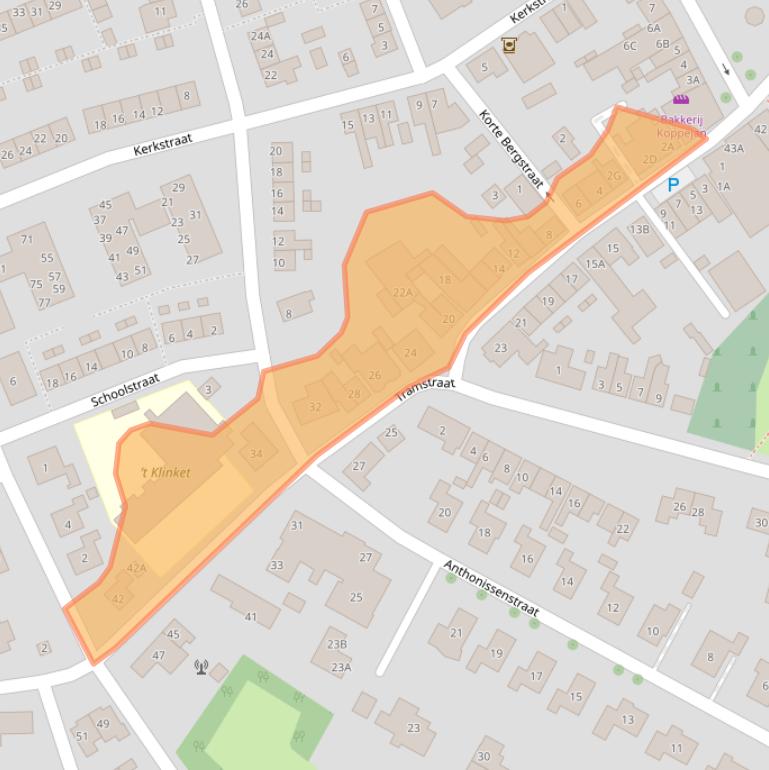 Kaart van postcodegebied 4371BX.