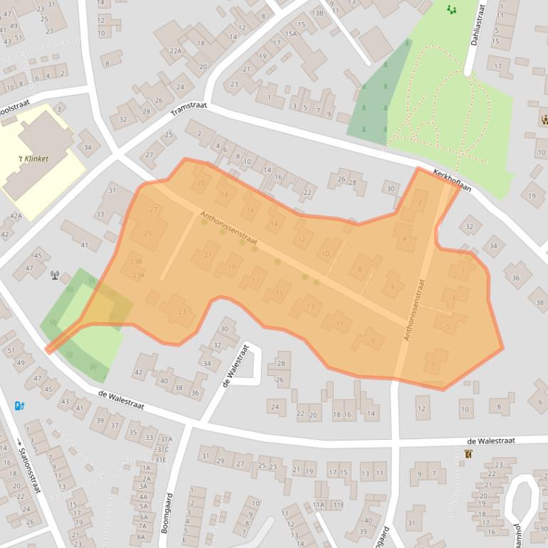Kaart van postcodegebied 4371BZ.