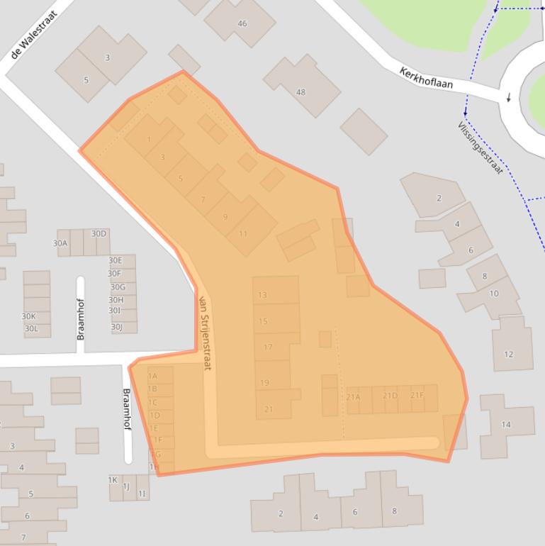 Kaart van postcodegebied 4371CH.