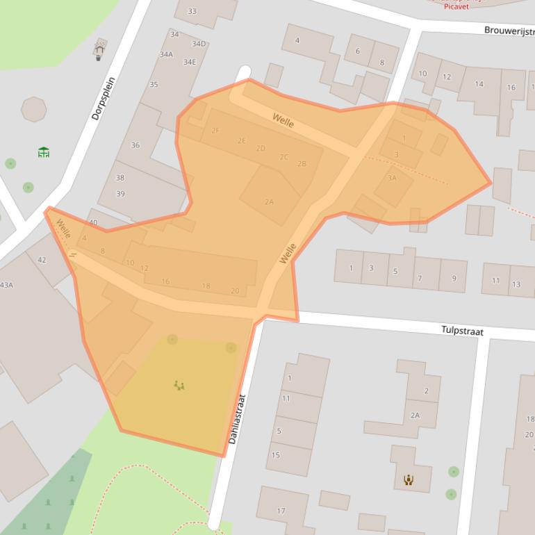 Kaart van postcodegebied 4371EA.