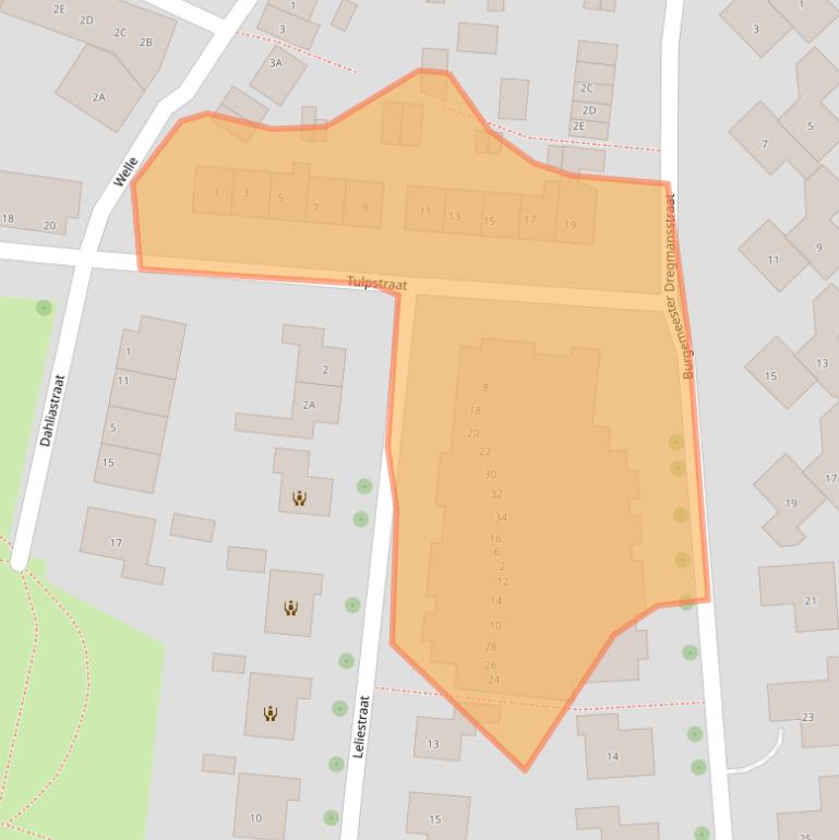 Kaart van postcodegebied 4371EB.