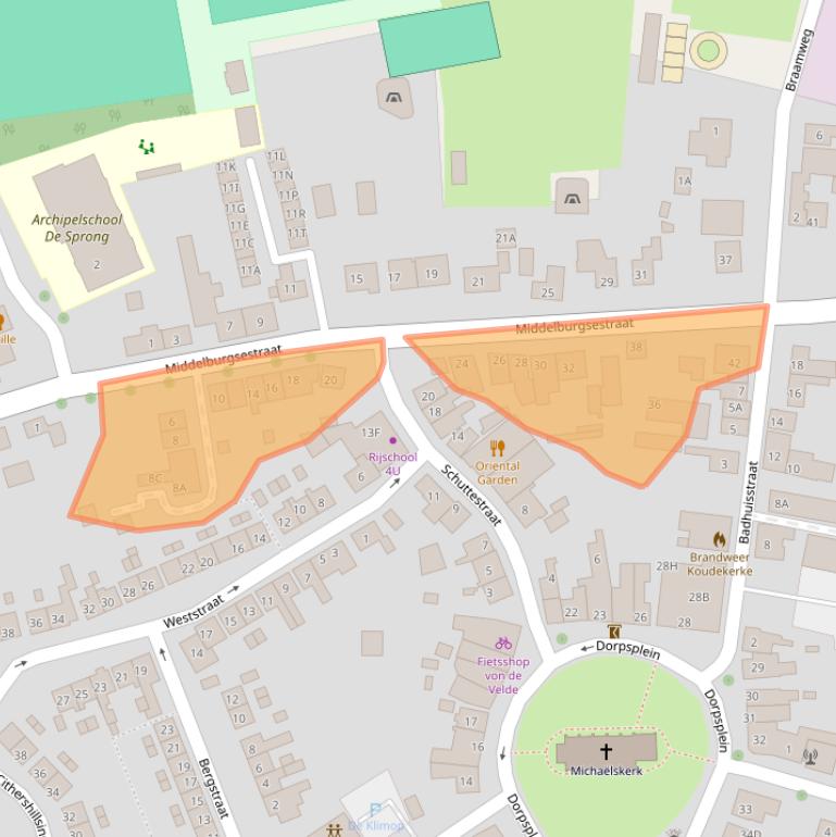 Kaart van postcodegebied 4371ES.