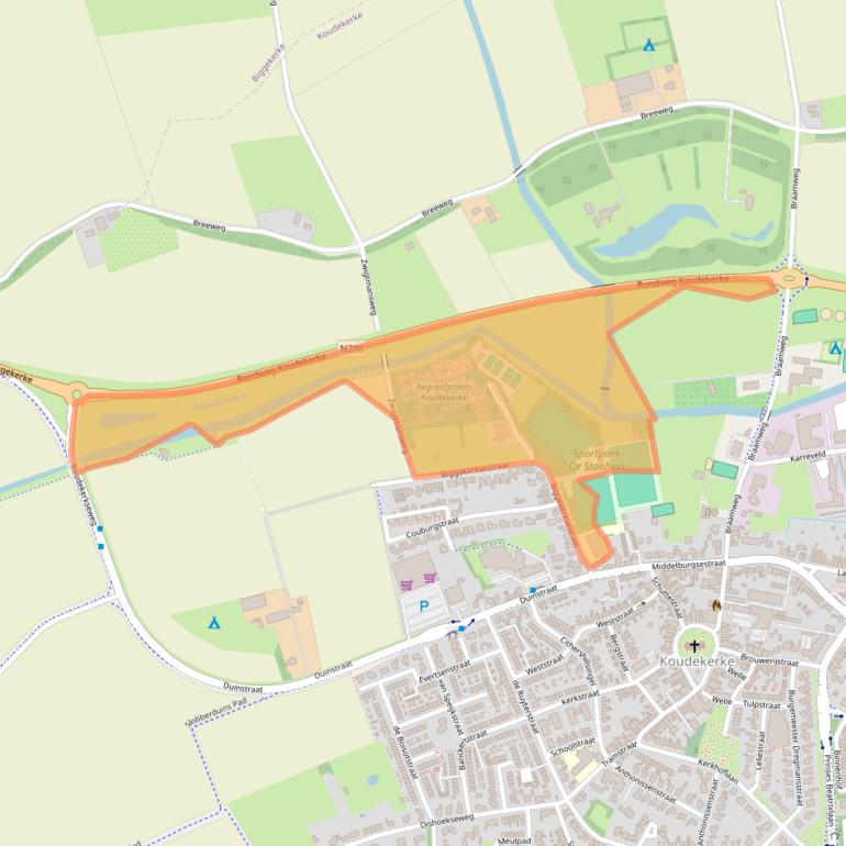 Kaart van postcodegebied 4371EZ.