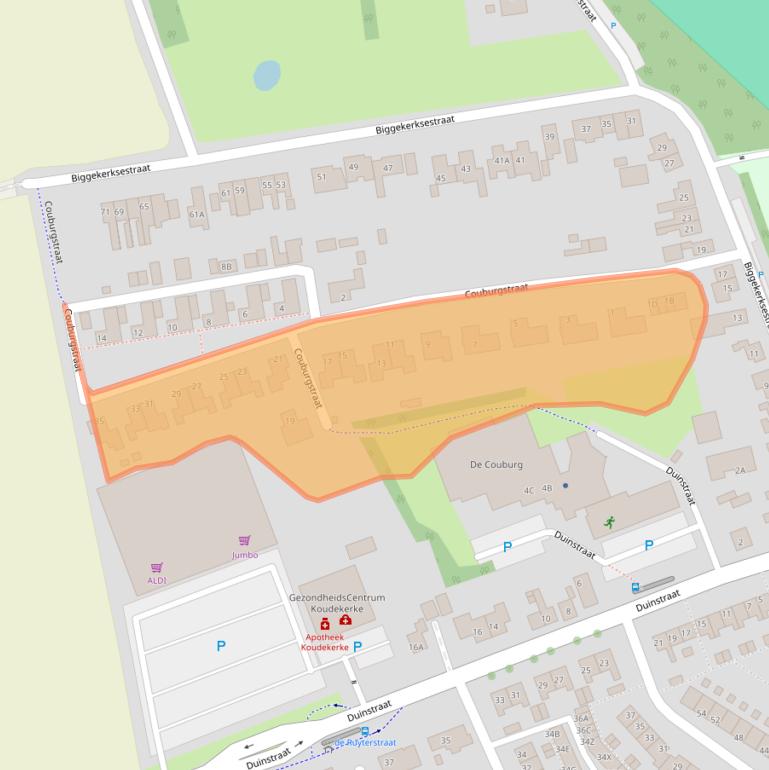 Kaart van postcodegebied 4371GK.