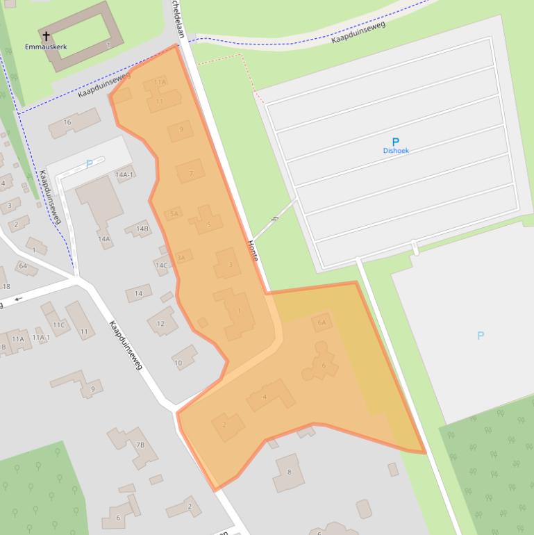 Kaart van postcodegebied 4371JA.