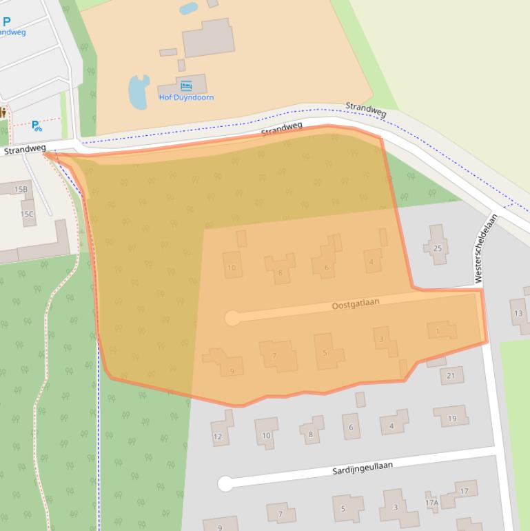 Kaart van postcodegebied 4371PR.