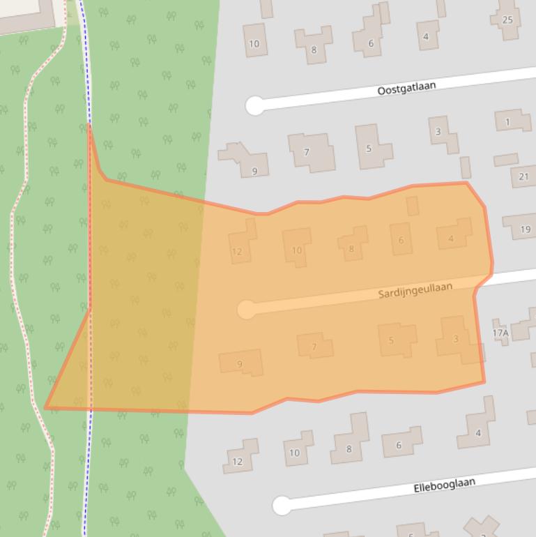 Kaart van postcodegebied 4371PS.