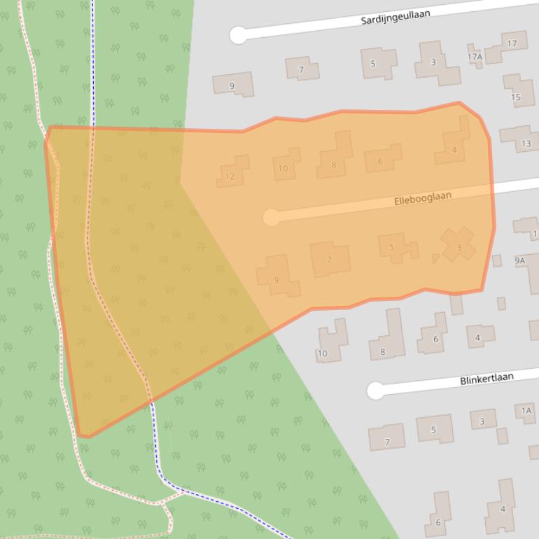 Kaart van postcodegebied 4371PT.