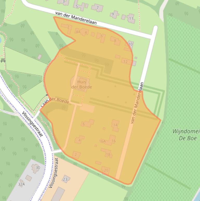 Kaart van postcodegebied 4371RB.