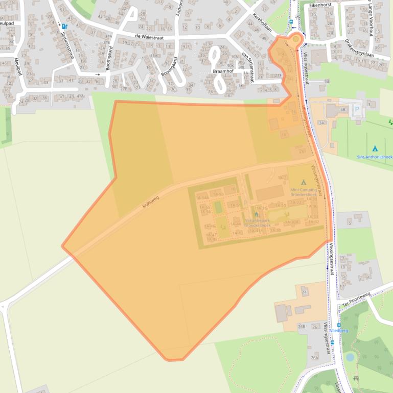 Kaart van postcodegebied 4371RC.