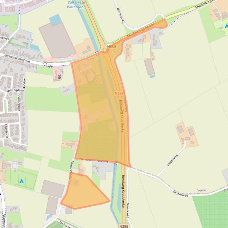 Kaart van postcodegebied 4371RL.