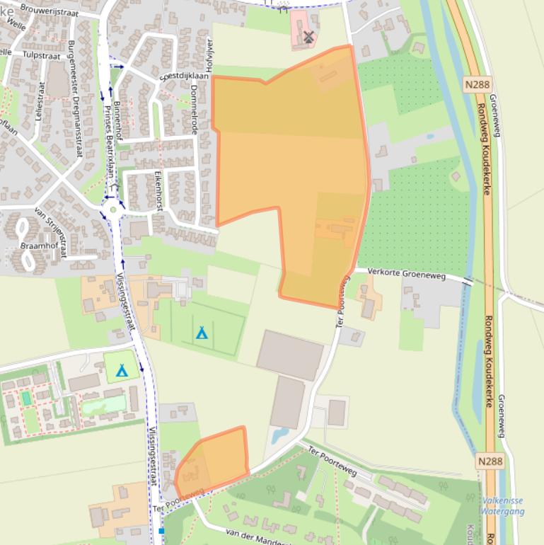 Kaart van postcodegebied 4371RN.