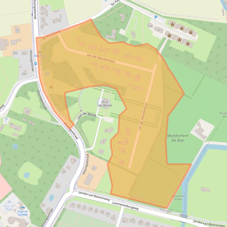 Kaart van postcodegebied 4371RT.