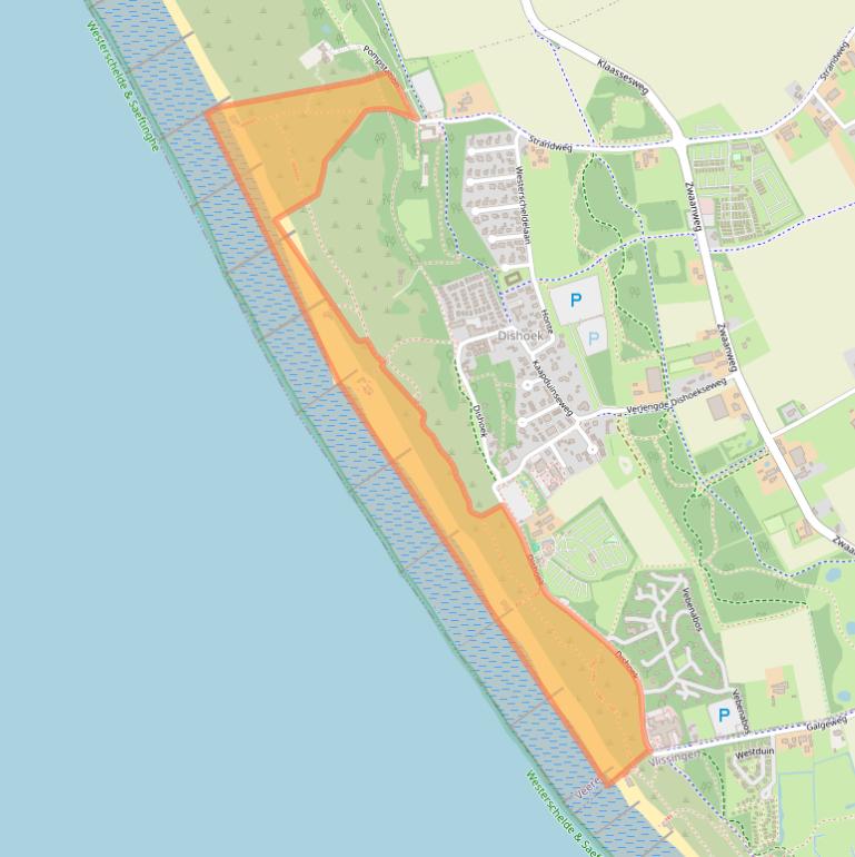 Kaart van postcodegebied 4371XZ.