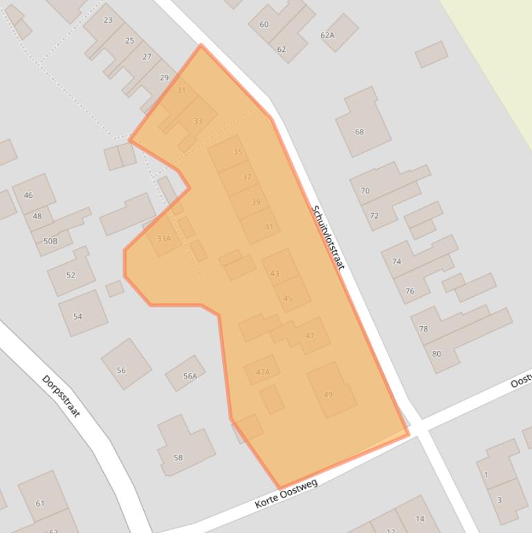 Kaart van postcodegebied 4373AJ.