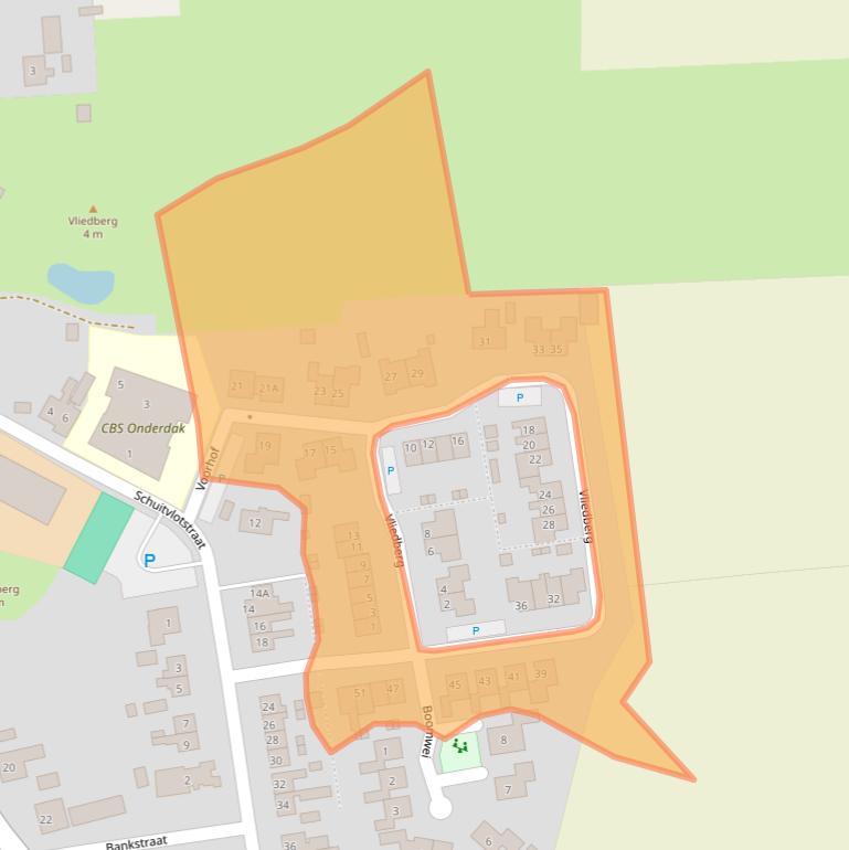 Kaart van postcodegebied 4373AZ.