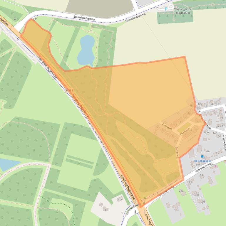 Kaart van postcodegebied 4373CA.