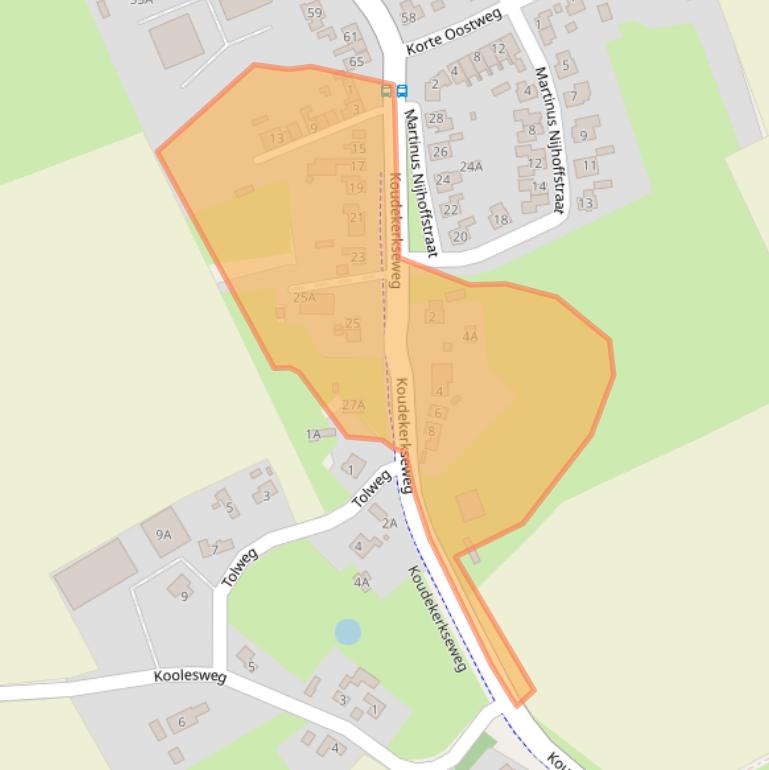 Kaart van postcodegebied 4373RB.