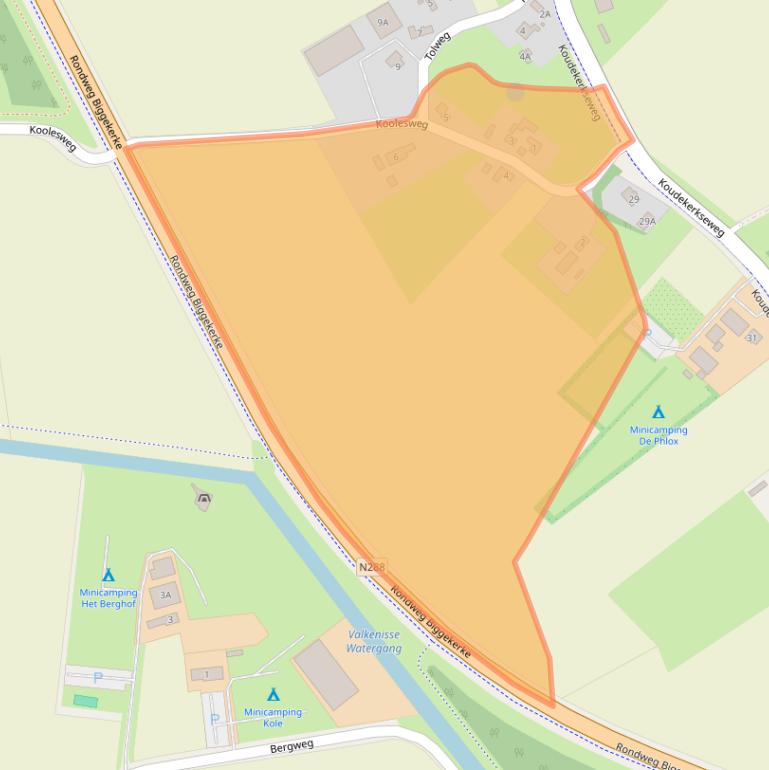 Kaart van postcodegebied 4373RD.