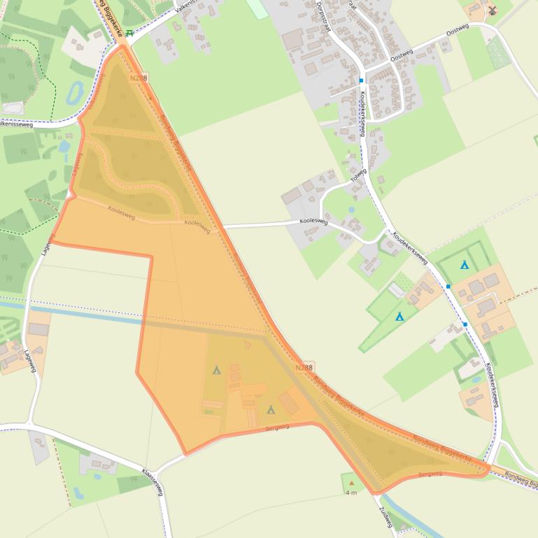 Kaart van postcodegebied 4373RH.