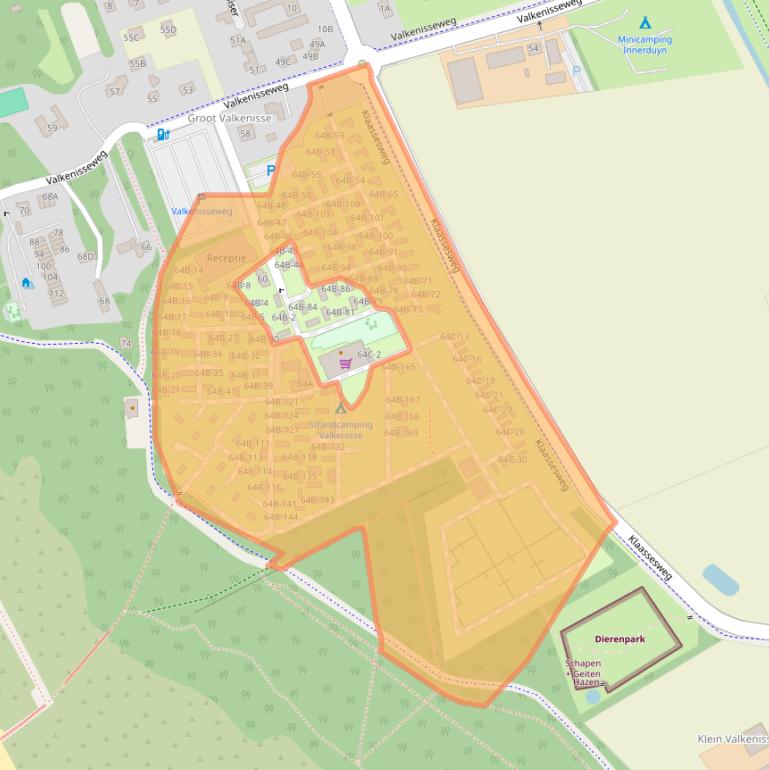 Kaart van postcodegebied 4373RR.