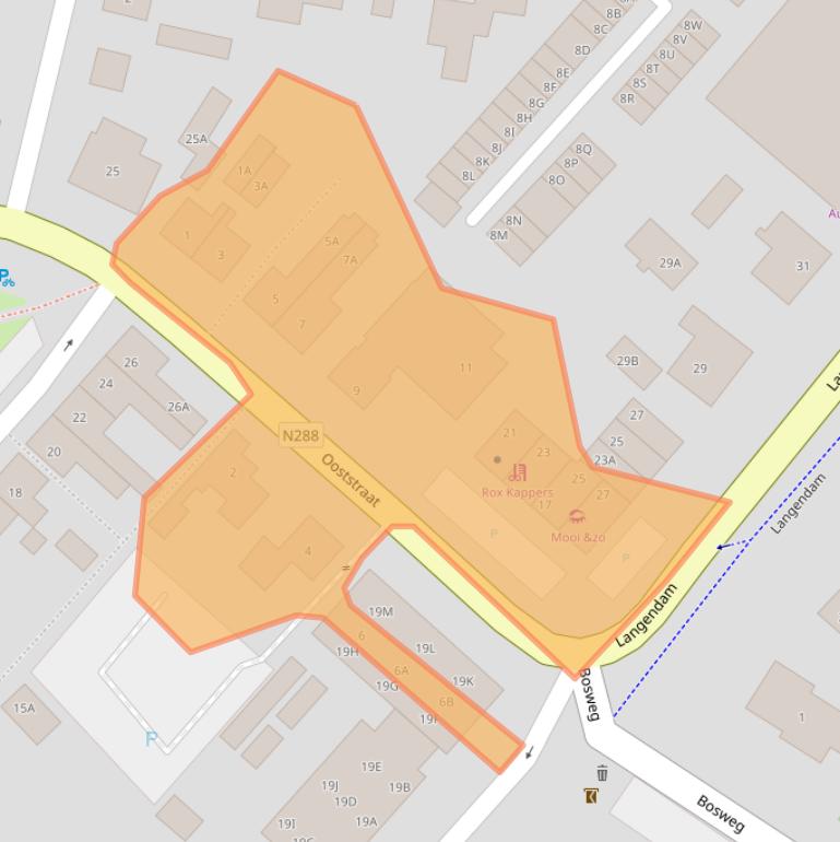 Kaart van postcodegebied 4374AE.