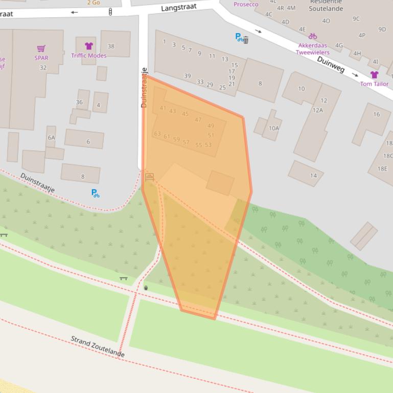 Kaart van postcodegebied 4374AL.