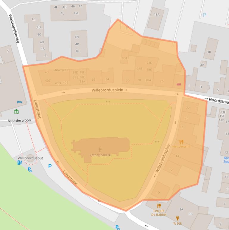 Kaart van postcodegebied 4374AX.