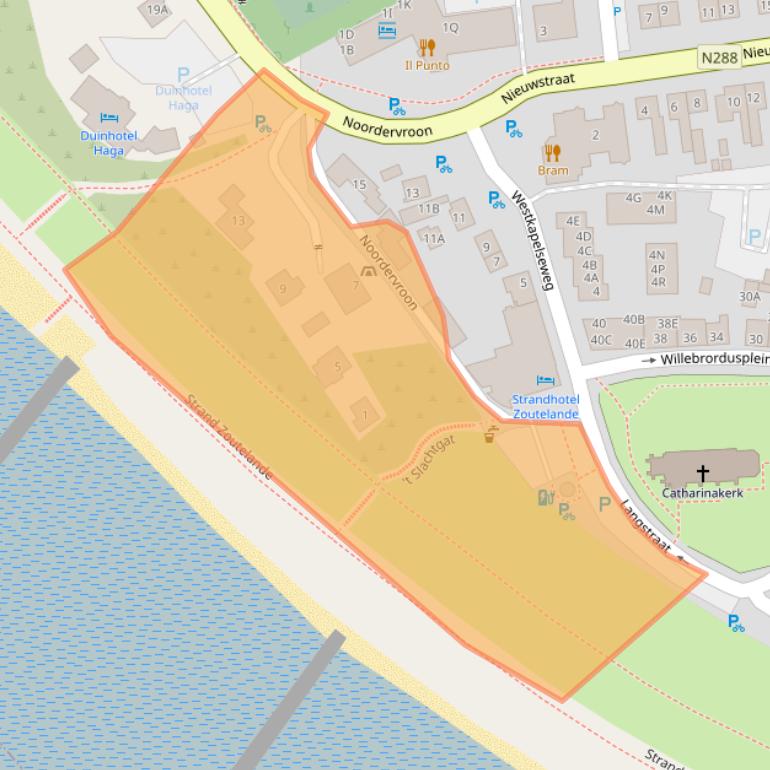 Kaart van postcodegebied 4374AZ.