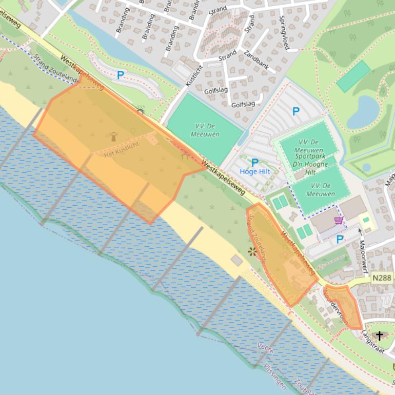 Kaart van postcodegebied 4374BA.