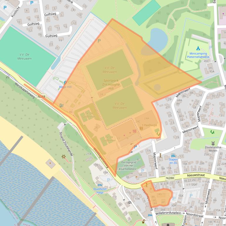 Kaart van postcodegebied 4374BB.