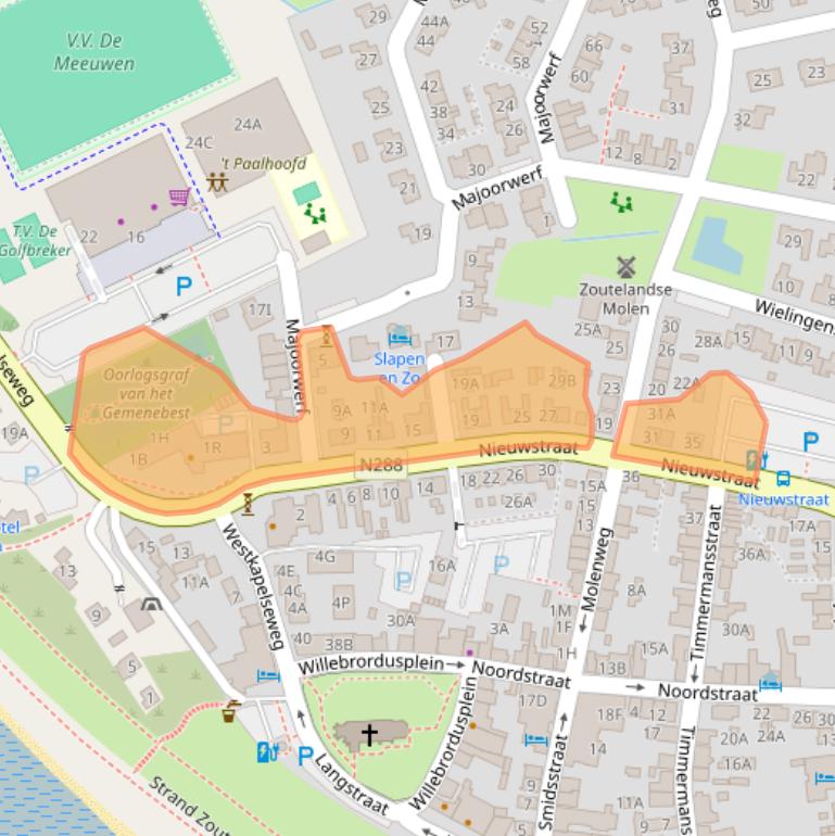 Kaart van postcodegebied 4374BC.