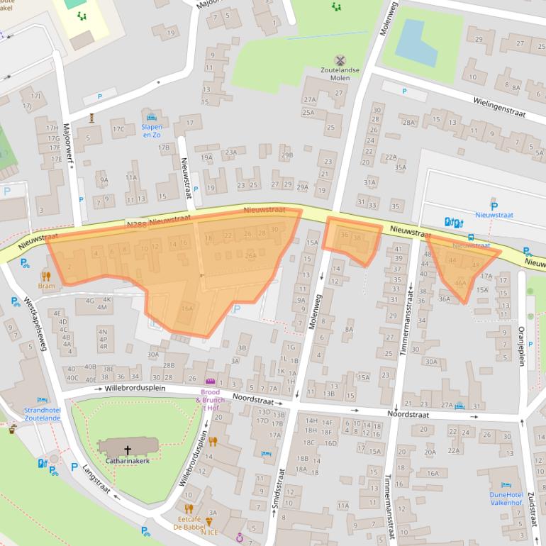 Kaart van postcodegebied 4374BD.