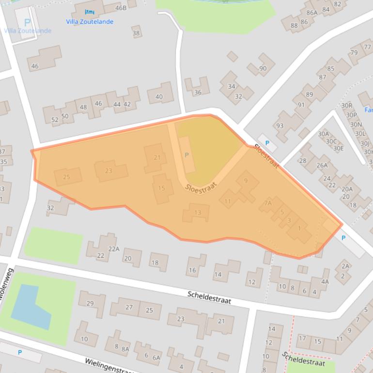 Kaart van postcodegebied 4374BN.