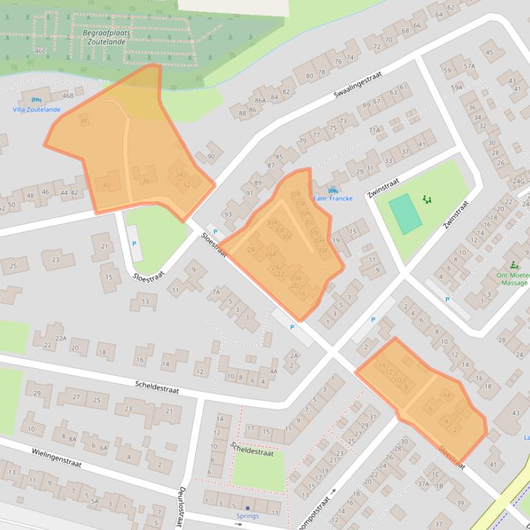 Kaart van postcodegebied 4374BP.