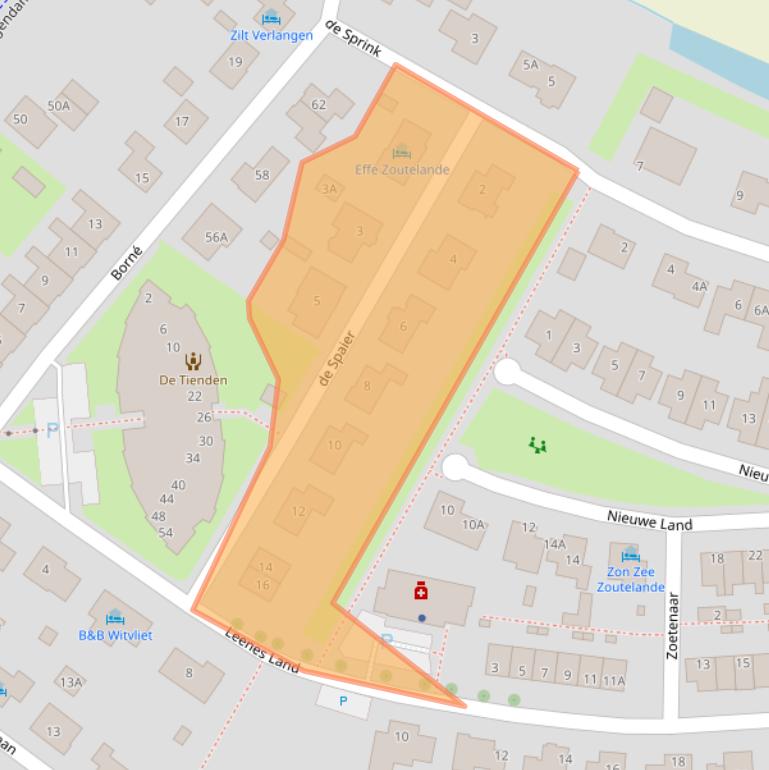 Kaart van postcodegebied 4374DD.