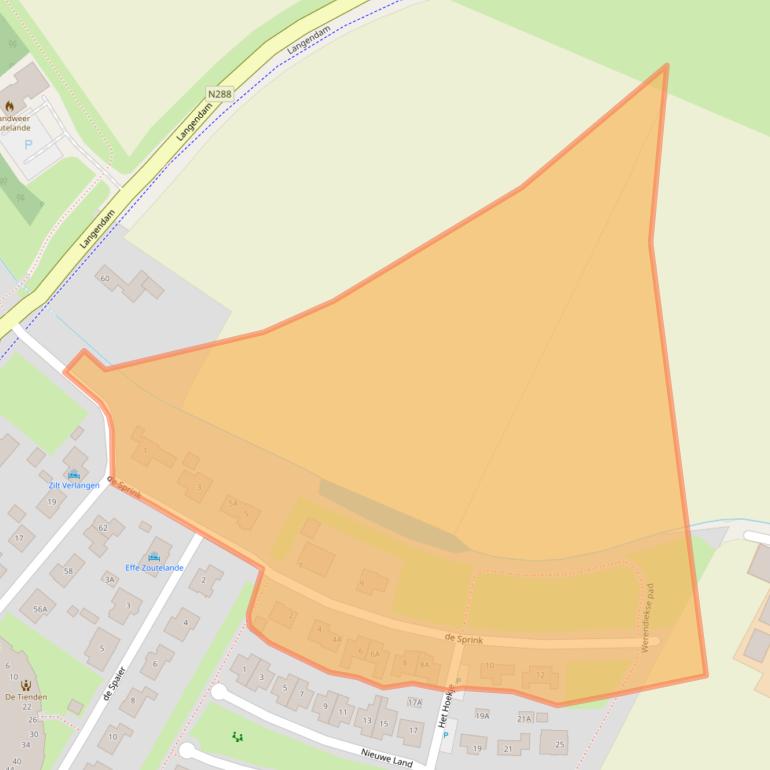 Kaart van postcodegebied 4374DE.