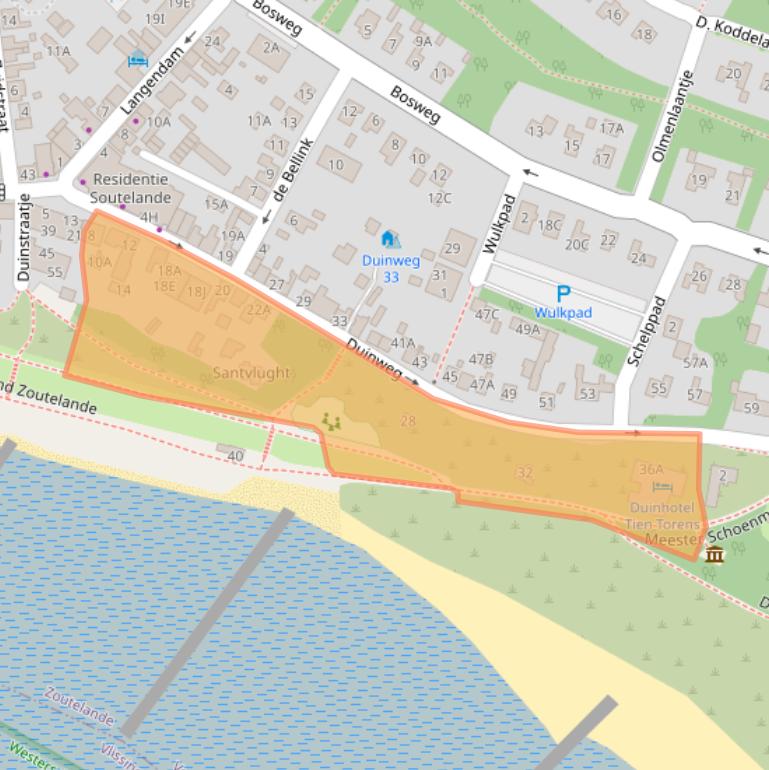 Kaart van postcodegebied 4374EE.