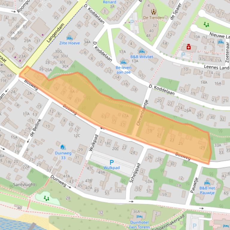 Kaart van postcodegebied 4374EK.