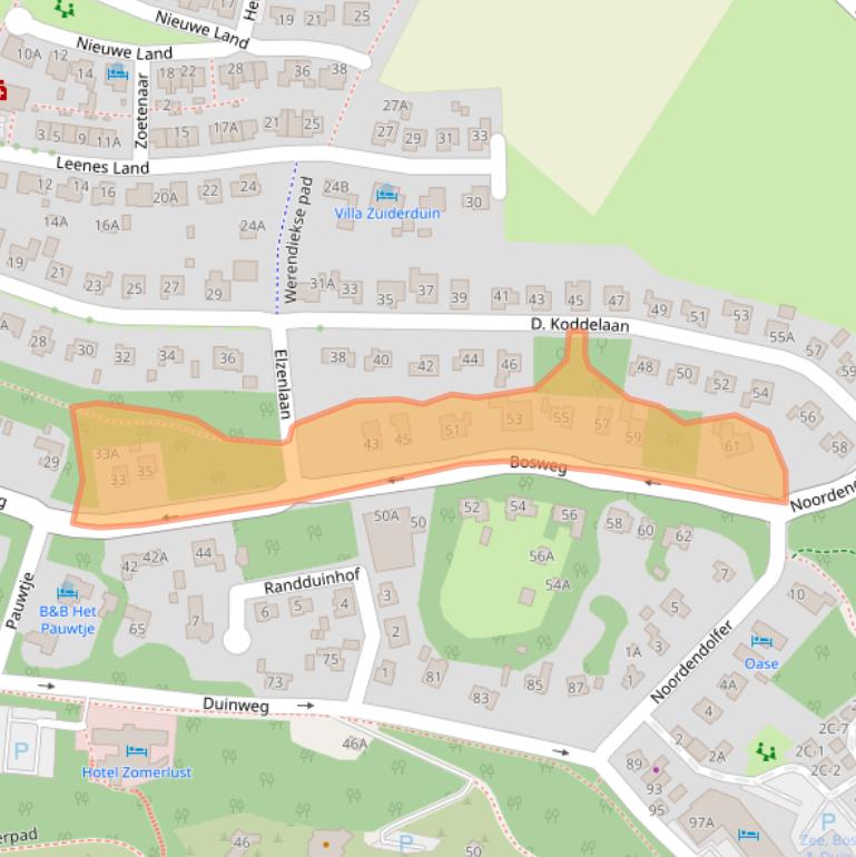 Kaart van postcodegebied 4374EL.