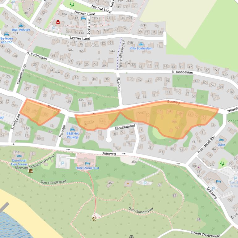 Kaart van postcodegebied 4374EN.