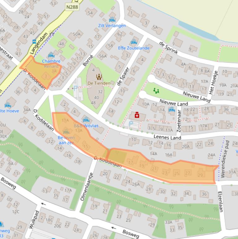 Kaart van postcodegebied 4374EP.