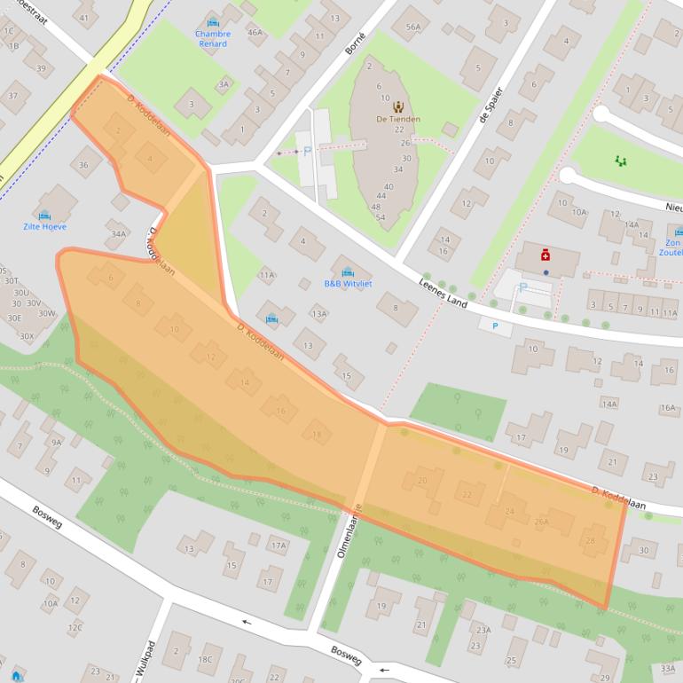 Kaart van postcodegebied 4374ES.