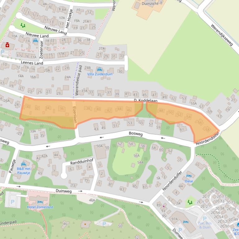 Kaart van postcodegebied 4374ET.