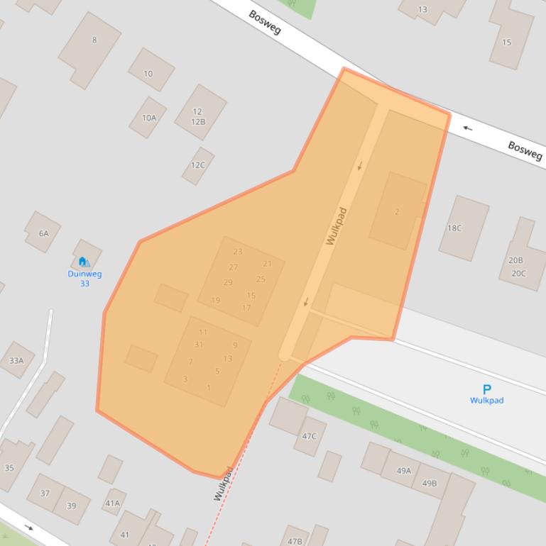 Kaart van postcodegebied 4374EV.