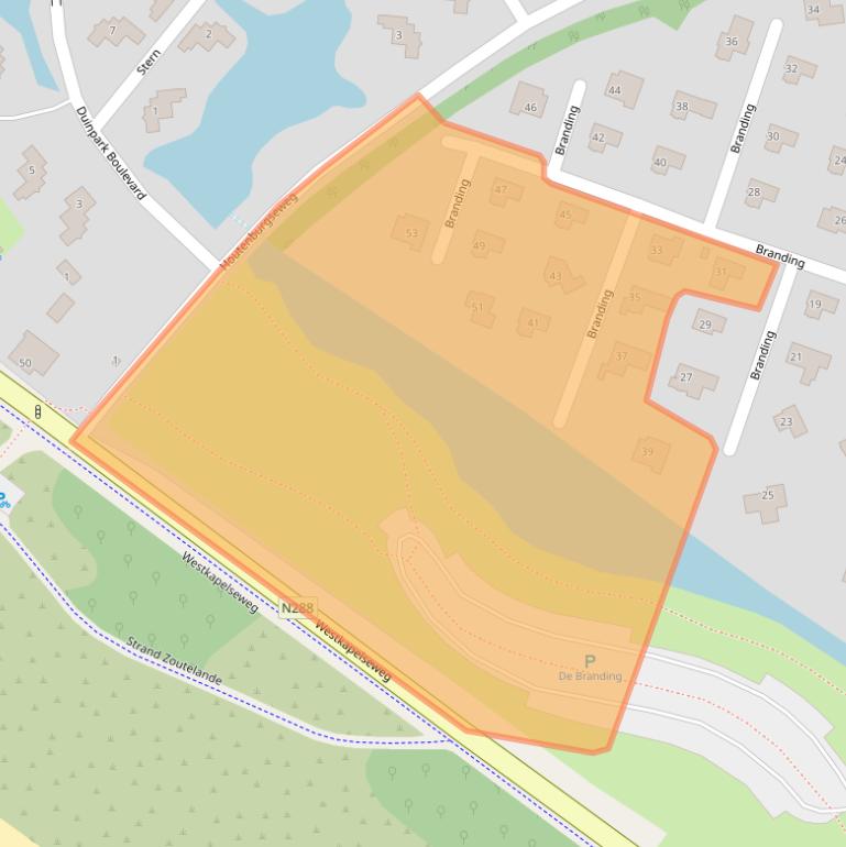 Kaart van postcodegebied 4374LE.